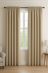 pencil pleat curtains cream